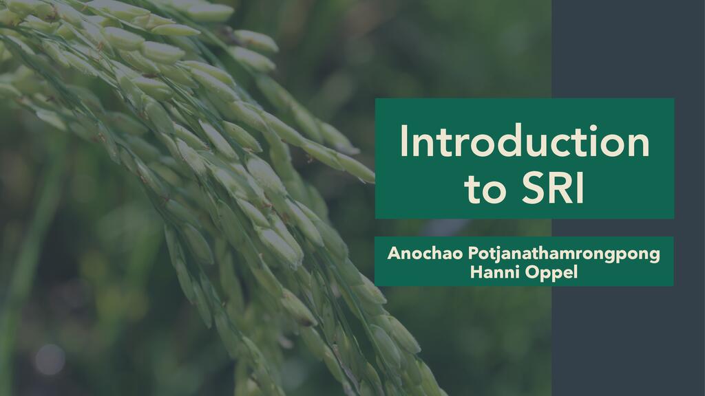 Introduction to SRI November 2021