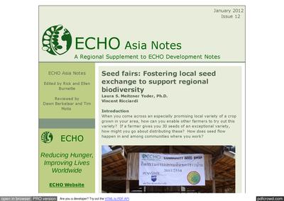 Strengthening informal indigenous seed systems in southeast asia 0