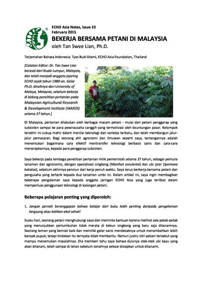 Bekerja dengan petani di malaysia 0