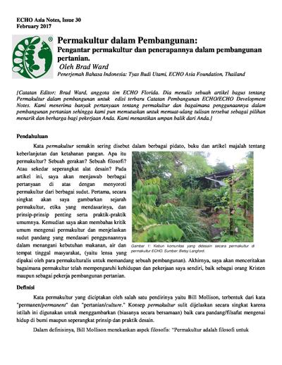 Permakultur dalam pembangunan 0