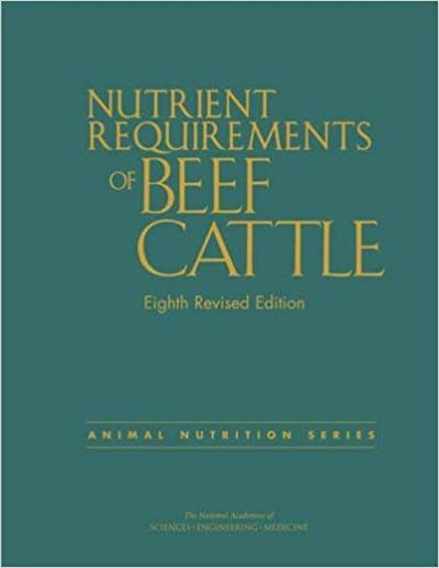 Nutrient Requirements Of Beef Cattle | ECHOcommunity.org