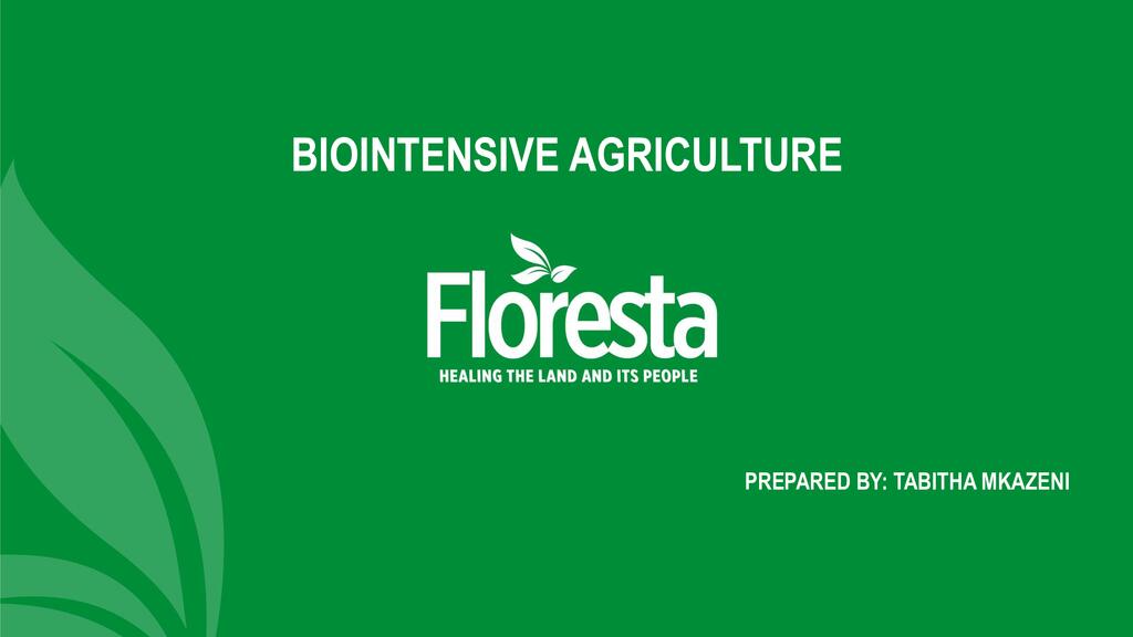 Biointensive Agriculture