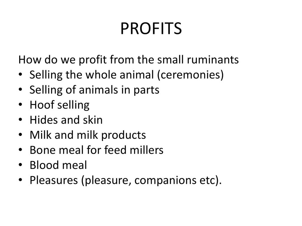 Raising Small Ruminants For Profits | ECHOcommunity.org