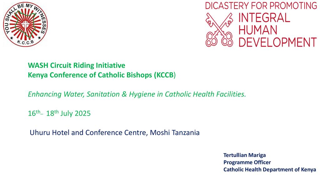 Enhancing Water, Sanitation & Hygiene in Catholic Health Facilities.