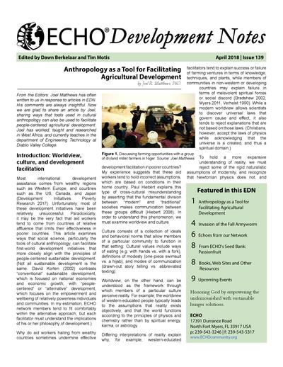 EDN Issue #139 | ECHOcommunity.org